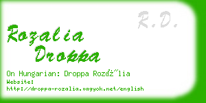 rozalia droppa business card